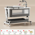 Aluminum alloy - white grey [toy edition] includes toy rack + changing table + memory foam pad + storage basket + mosquito net