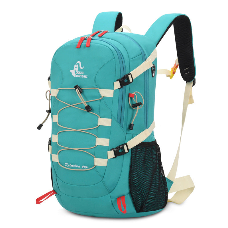 Cross-border mountaineering bag 40L waterproof Oxford cloth mountaineering bag, men's and women's outdoor sports backpack with rain cover