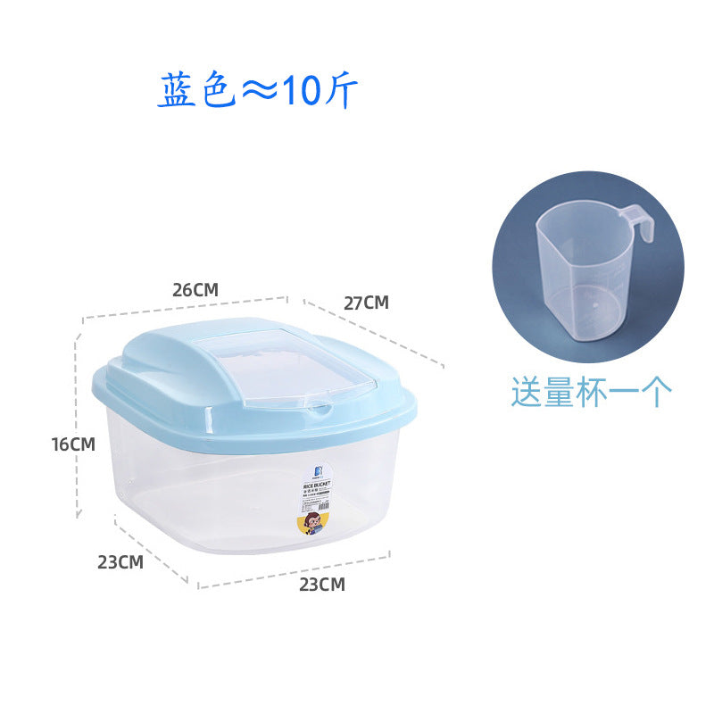 Grains storage rice bucket 25kg household sealed rice bucket box insect-proof and moisture-proof food grade 10kg rice bucket