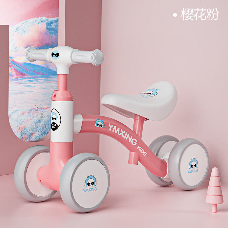 New children's balance car 1 - 3-year-old baby walker without pedals Boys and girls coasting four-wheel coasting balance car