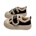 Slip-on loafers, platform soles, velcro cotton shoes, fall and winterfleece-linedthickened2026winternew arrival bread shoes trendy