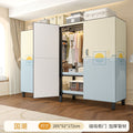 Easy-to-assemble, foldable wardrobe for bedrooms, ideal for home use or rental properties. dustproof, moisture-proof, with reinforced construction, fully sealed, and mildew-resistant. features a convenient swing-out door