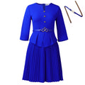 D595 in-stock european and american women's clothing cross-border  new style three-quarter sleeve fashionable elegant pleated export dress