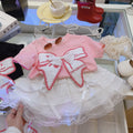 Kids' 100% cotton short-sleeve t-shirt, girls' top, baby girl bowknot outfit, class a clothing, big & tall girls' korean style