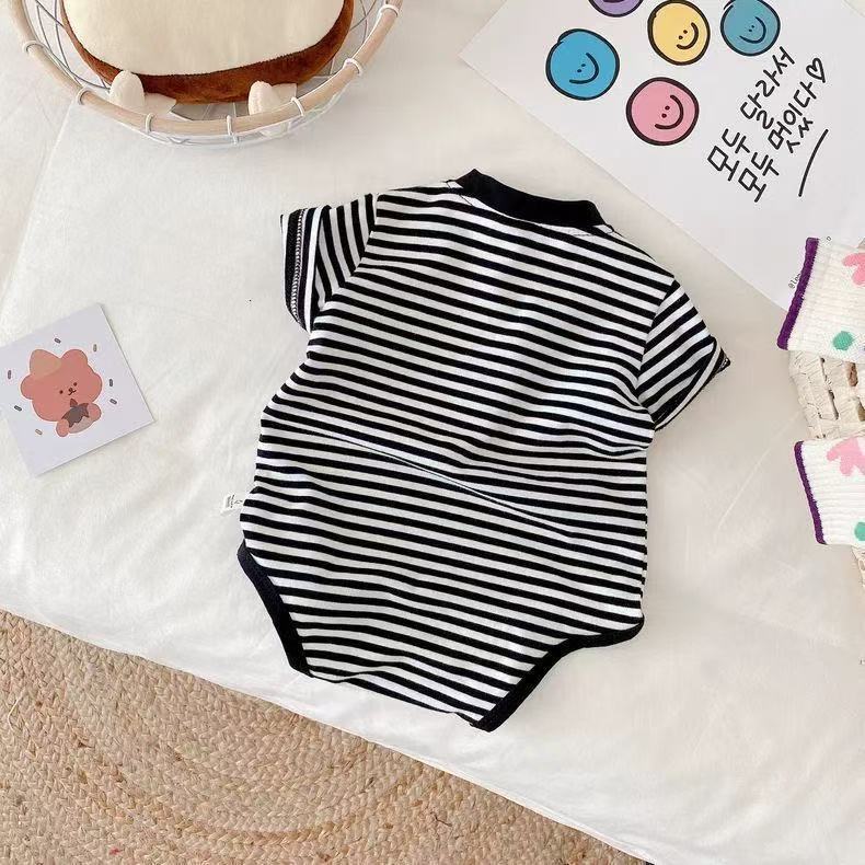 Baby onesies: cute short-sleeve rompers for newborns and infants - summer striped bodysuits for boys and girls