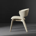 High-end cc dining chair: italian minimalist, light luxury, genuine leather backrest, designer luxury stone dining table and chairs