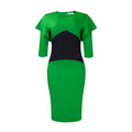 D424 women's foreign trade dress,  autumn/winter new collection, color block bodycon professional ol long sleeve elegant plus size african dress