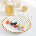Amazon macaron color ceramic stirring stick classy high temperature resistant juice coffee stirring underglaze color coffee spoon