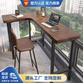 Balcony corner bench table casual solid wood l-shaped partition bar desk against the corner bedroom workbench for home