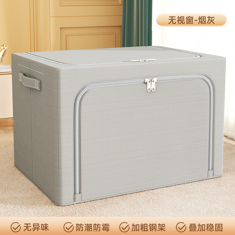 Large window clothing storage box Thickened large capacity foldable toy storage box Household wardrobe quilt storage box