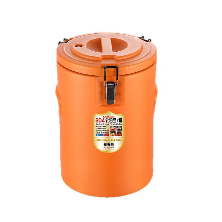 304 stainless steel insulated bucket, special soy milk bucket for stalls, outdoor camping style cold ice bucket, commercial large soup bucket