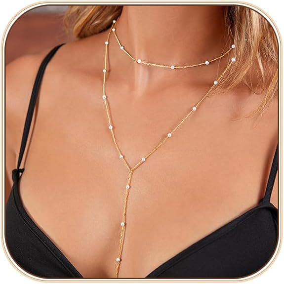 2024 amazon foreign trade new fashion lariat y-necklace design with zircon pendant - minimalist and stylish for women
