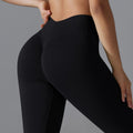 fashion seamless knittingpure colorv waist tight high elastic butt lifting yoga clothes sports running fitness yoga pants