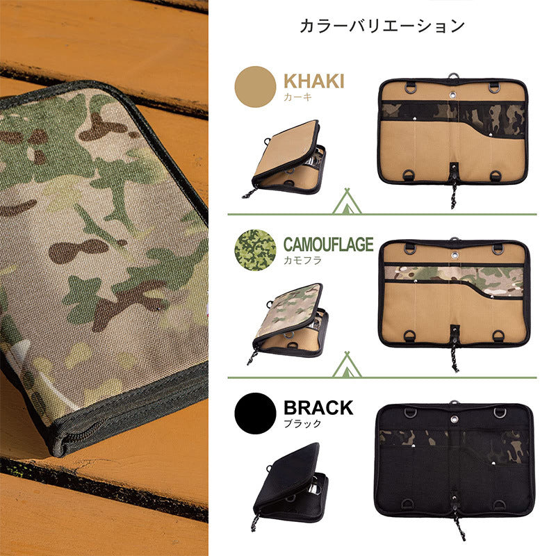 Outdoor camping cookware tableware storage bag Camping barbecue tableware storage bag Storage box Multifunctional large capacity