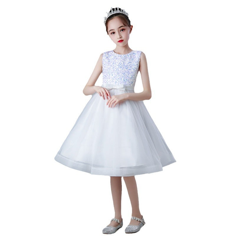 Export toddler kids dress sequinlace princess dress baby girl birthday dressbaby dress