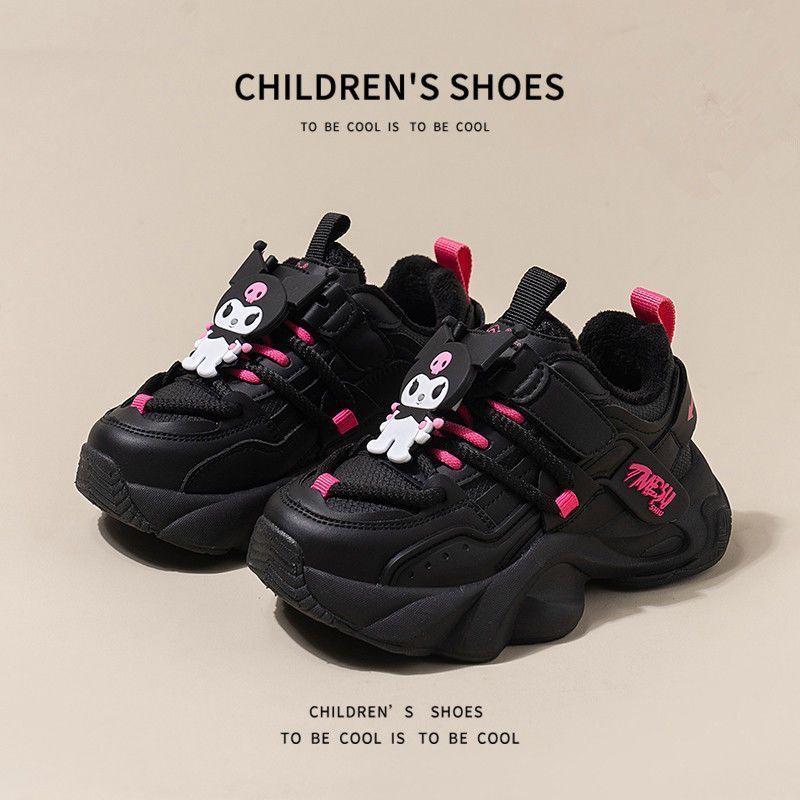 Kuromi girls' leather sneakers - new autumn/winter  collection - kids' chunky sneakers, girls' casual shoes