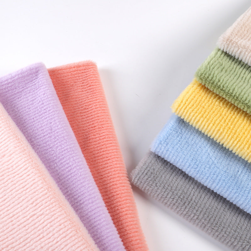 Rabbit hair scissors plush fabric flannel clothing shoe material throw pillow home textile plush toy fabric spot wholesale