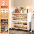 Thickened carbon steel shoe cabinet home floor-standing flip shoe rack multi-layer for home door entrance entrance large-capacity storage