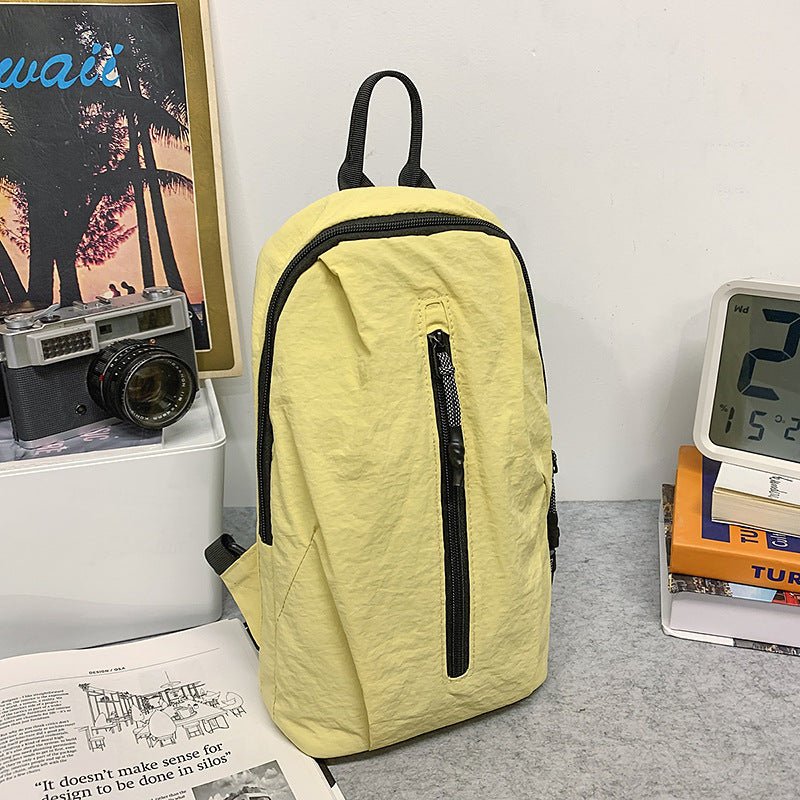 New large-capacity spring outing lightweight small backpack outdoor sports cycling breast bag Korean version versatile trend messenger bag