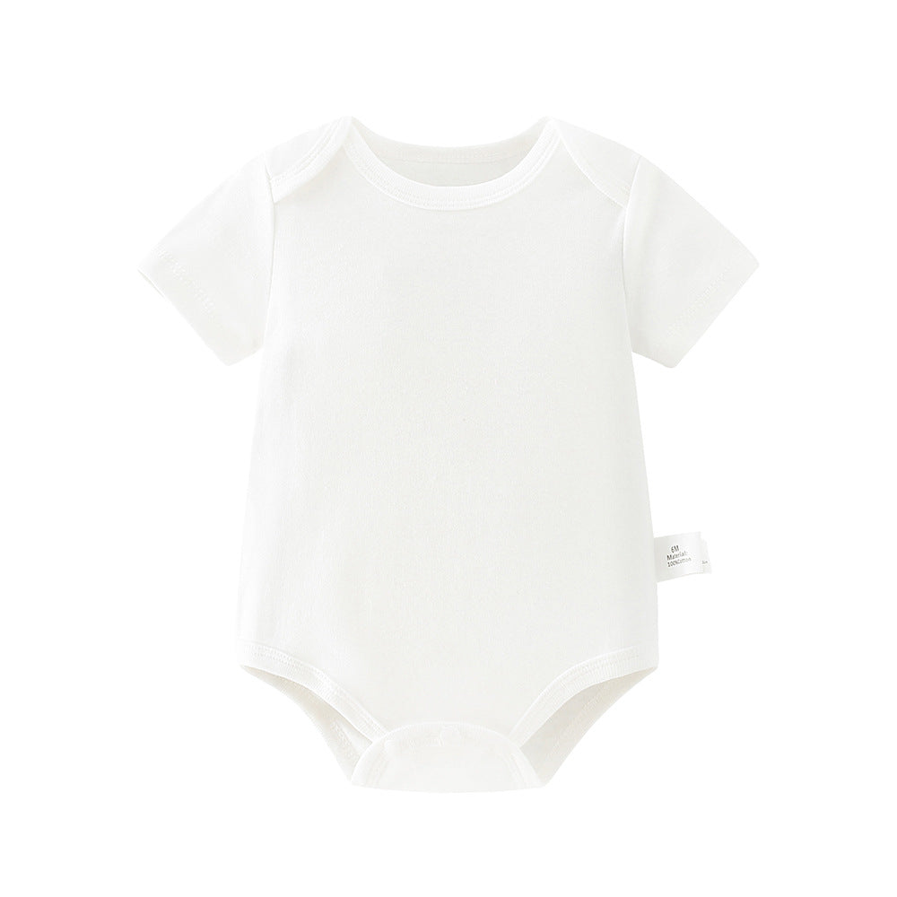 Triangle romper baby short sleeve one-piece bodysuit thin summer unisex infant snap-crotch outfit newborn printed