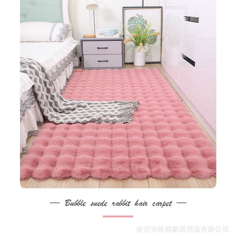 Plush carpet floor mat window sill bedroom balcony bubble velvet bedside blanket sofa cushion imitation rabbit blanket cross-border exclusive supply