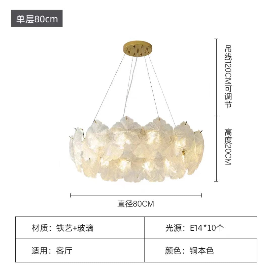 Living room chandelier French light luxury lighting creative high-end snowflake dining room bedroom light modern simple hall main light