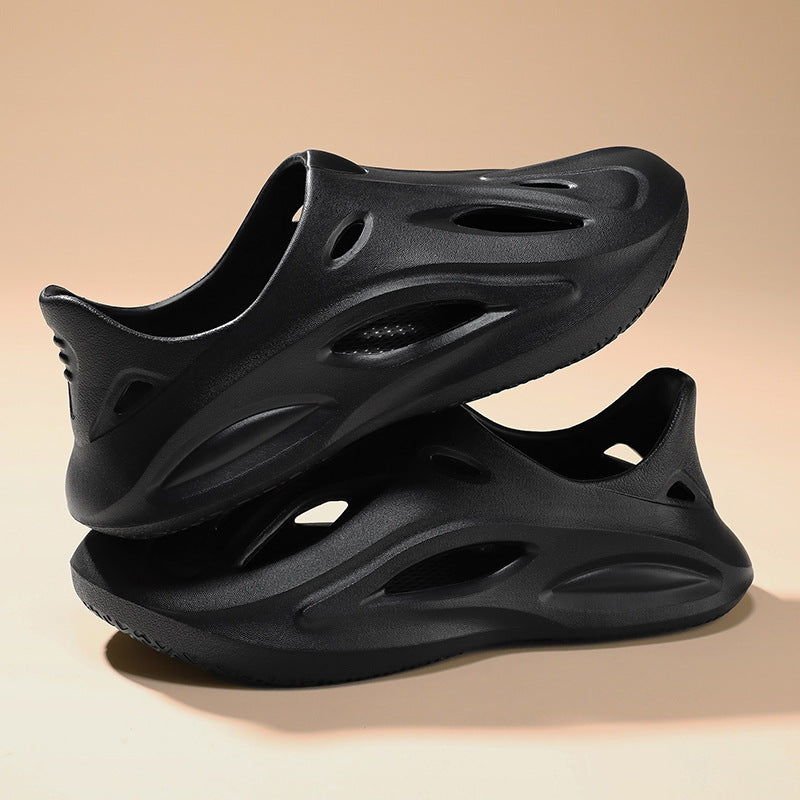 Cross-border hole shoes men's summer soft-soled stepping on shit feeling sports coconut sandals boys wear beach bag head slippers