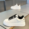 2026 spring men's new breathable white sneakers, trendy and versatile thick-soled athletic shoes for male students, casual skate shoes