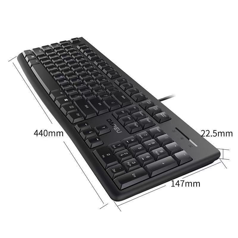 Dareu lk185t wired keyboard and mouse combo - usb keyboard for desktop, laptop, business, office, and home use