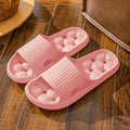 New non-slip home slippers - all-season bath slippers for men and women, soft sole hollow-out design, couple's bathroom drain slippers for dorms