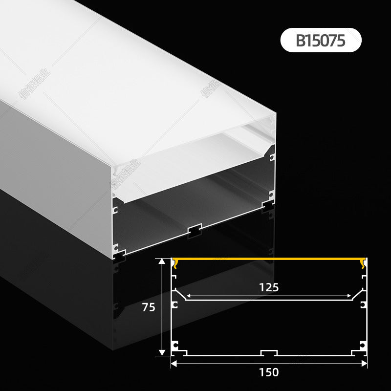 LED line light Aluminum slot Embedded light slot Office lighting Back-shaped surface mounted aluminum alloy card slot Linear light