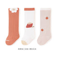 Babylon three-pair kidsstockings combed cotton breathable baby socks loose-top non-binding boneless over-the-knee socks