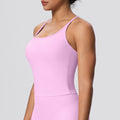 Sexy u-neck racerback sports bra, cloud-feel quick-dry, anti-chafe tank top for running and fitness