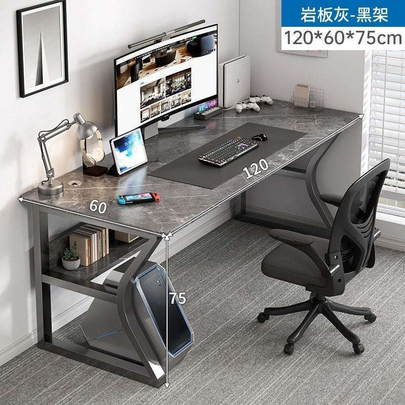 Perforated board e-sports table desktop computer table bedroom for home desk student study desk bookshelf all-in-one table