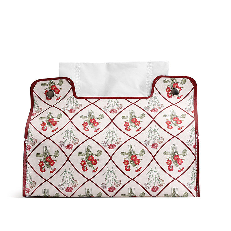 New retro flower tissue box, premium living room, restaurant, dormitory, office, multi-functional pumping carton, car pumping box