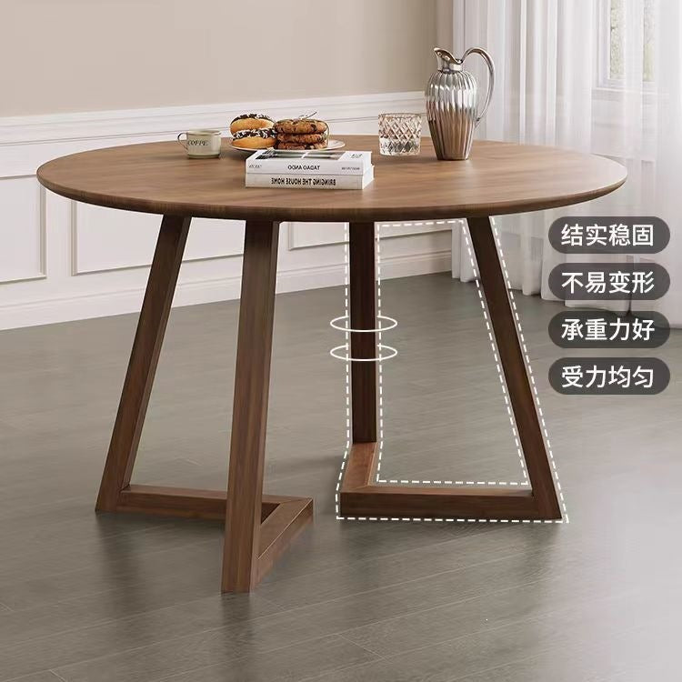 Scandinavian solid wood round table japanese style original solid wood casual modern book dining table and chair combination negotiation coffee round table b&b