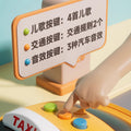 Large taxi toy for boys - inertia-powered, sound & light, educational, opening doors, car, baby birthday gift