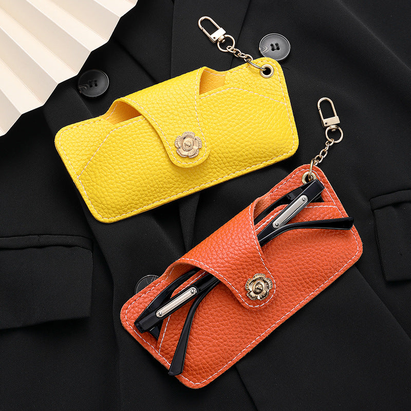 Portable glasses case, pressure-resistant storage bag, myopia protection, glasses bag, sunglasses bag, exquisite glasses storage bag, women