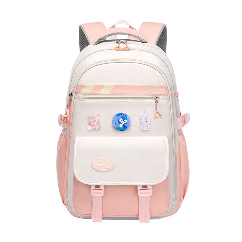 Primary school students' new schoolbags reduce the burden of spine care, junior high school and high school students ins sixth grade large-capacity backpacks