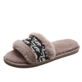 Good autumn and winterexport flip-flops for women outwearnew arrivalk-stylestuffedplus sizeflats slippersfashion fur women's shoes