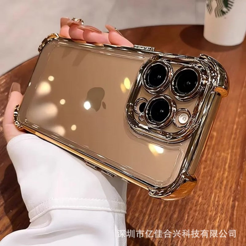 All-inclusive lens film four-corner airbag apple 17 mobile phone case suitable for iphone14 anti-fall 13promax protective cover