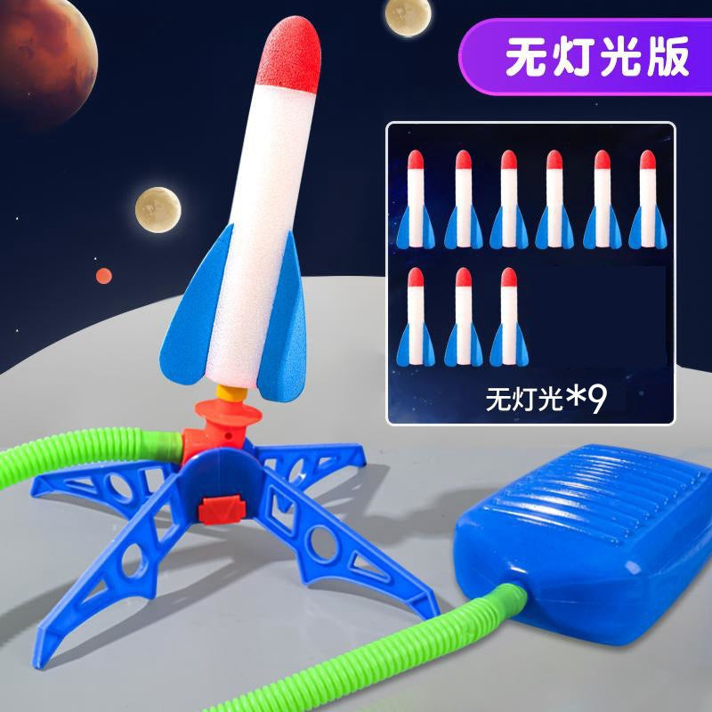 Dropshipping skyrocket foot pedal toy - light-up rocket launcher interactive flying park outdoor street vendor toy