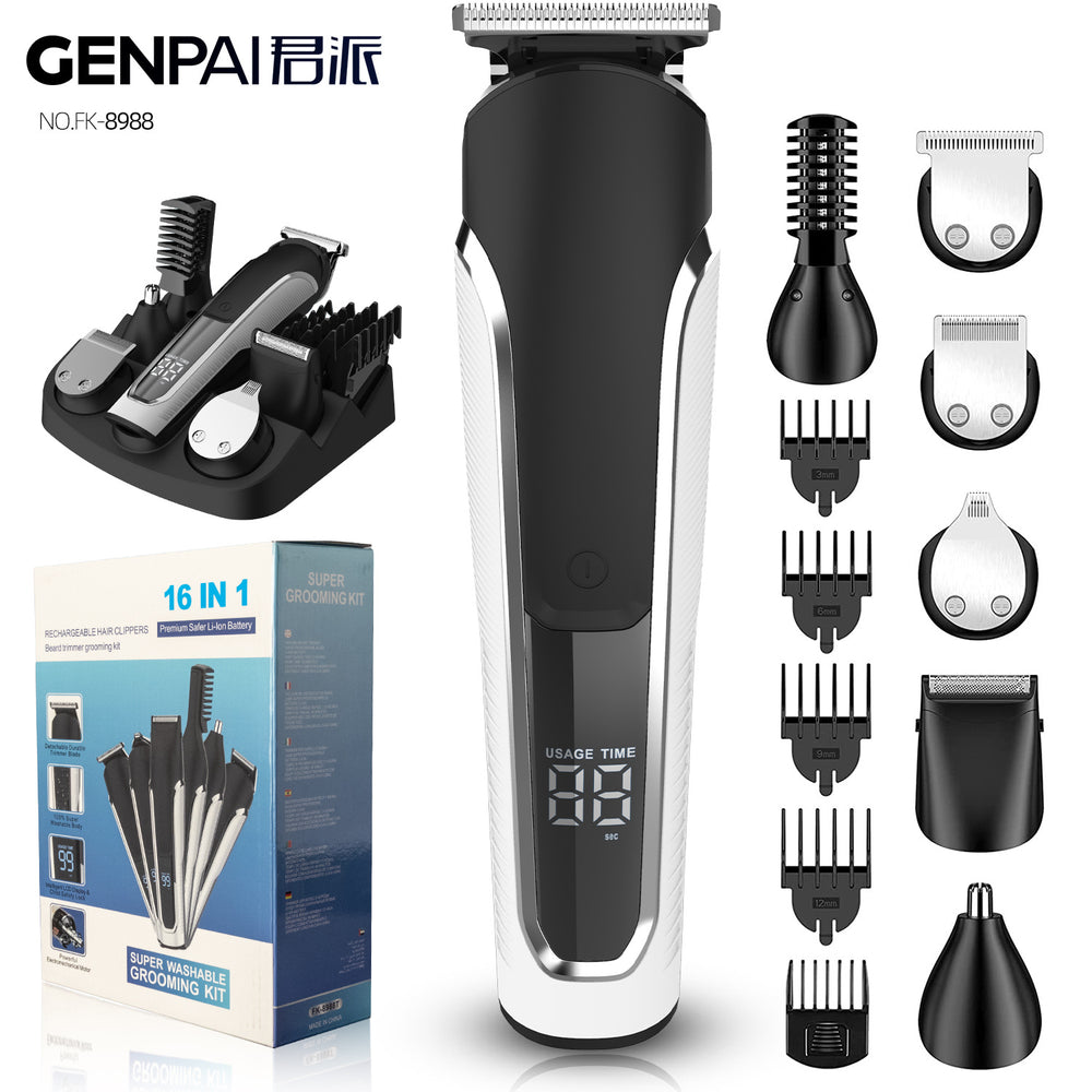 wholesale 8988for home hairdressing electric clipper suit digital display hair salon special oil head engraving hair clipper