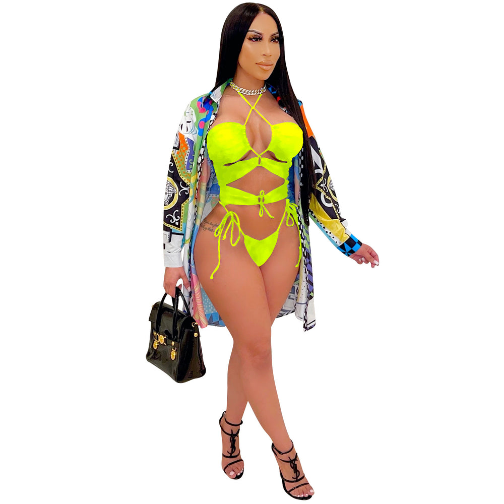 C5073 special offer: no returns or exchanges. please purchase with care. cross-border fashion women's summer beachwear & swimsuit set (european & american style)