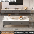 Coffee table and tv cabinet combination chanel slate + gray cabinet black airplane legs 130+200