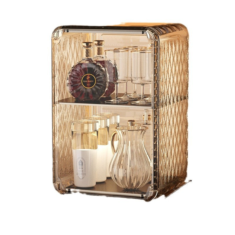 Water cup storage cabinet dust cup holder tea set tea cup holder mug desktop storage rack large capacity coffee cup storage