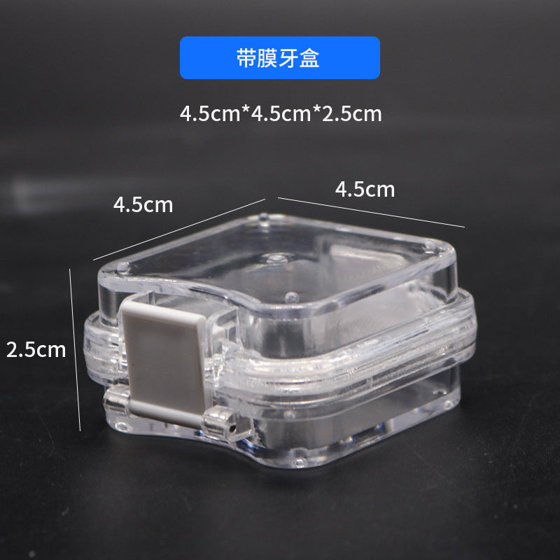 Dental transparent film box, denture holder box, film tooth box, denture packaging box, orthodontic box, logo can be printed.