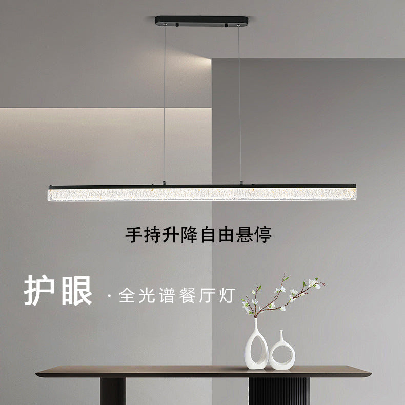 Zhongshan lamps one-word chandelier full spectrum home restaurant high-end bar modern simple living room chandelier