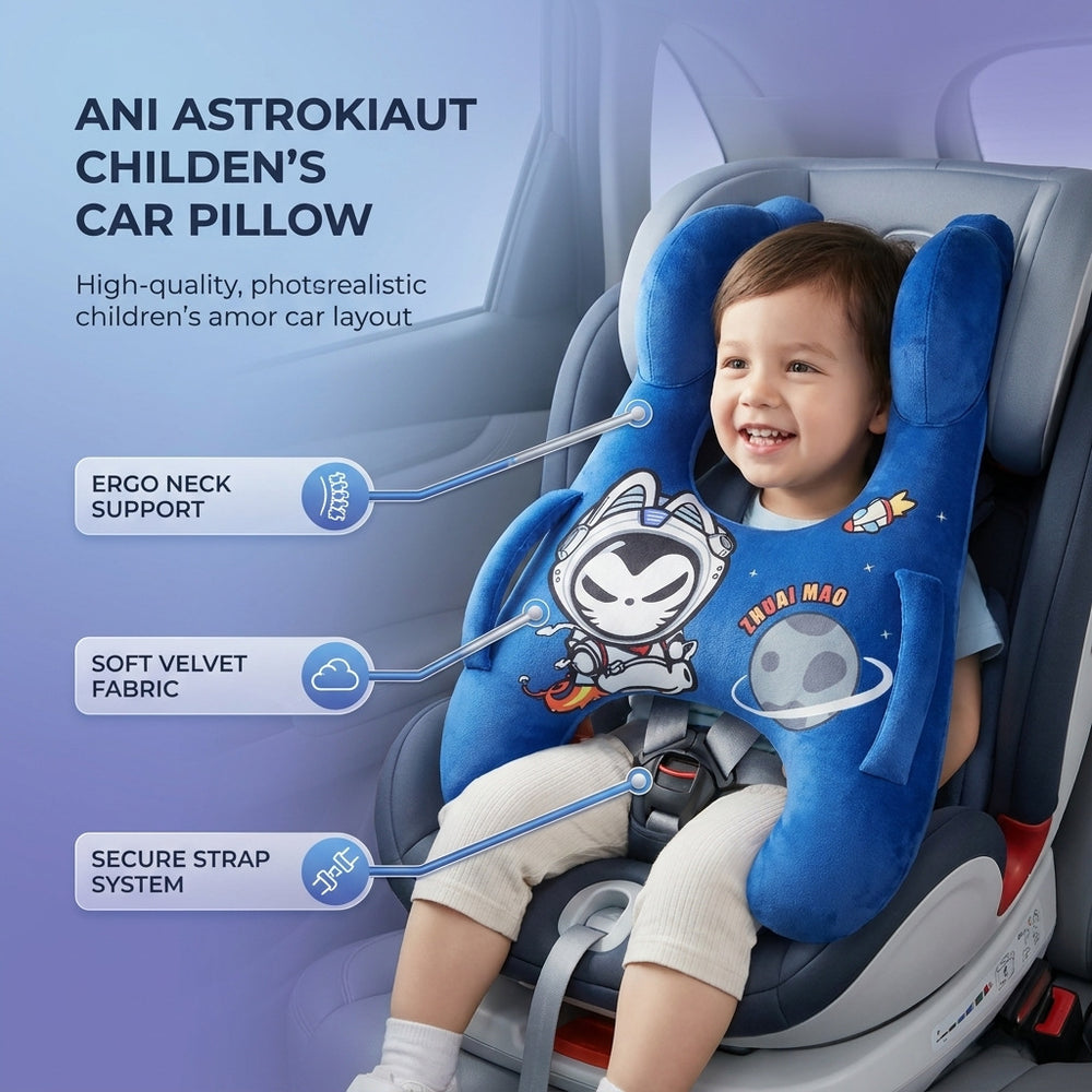 Kids' head and neck support sleep pillow - baby travel car safety pillow - children's supplies - incline pillow - car pillow