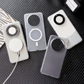 Suitable for huawei mate80pro ice mist magnetic phone case honor magic7p80 magnetic suction compatible with magsafe